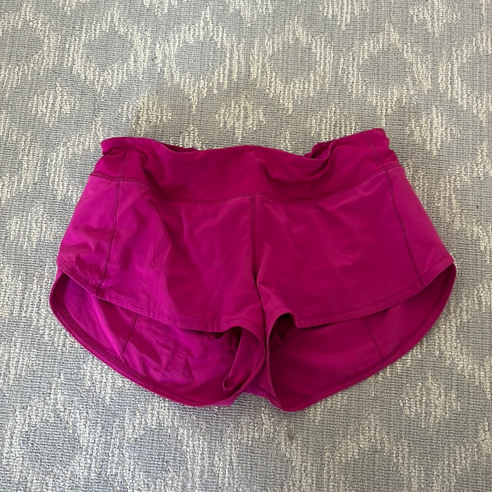 Pink Lululemon Speed Up Short 2.5 inch